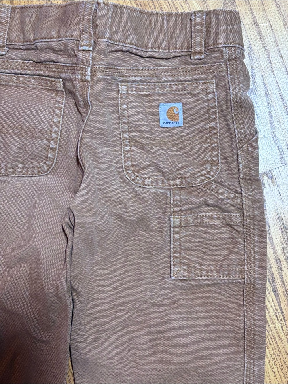 Carhartt 3T Brown Canvas Carpenter Workwear Pants - Picture 9 of 9